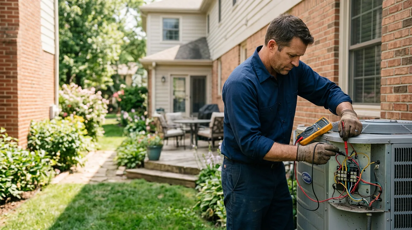 HVAC technician working near Torrance, PA